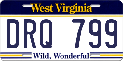 WV license plate DRQ799