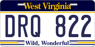 WV license plate DRQ822