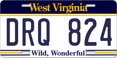 WV license plate DRQ824