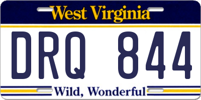 WV license plate DRQ844