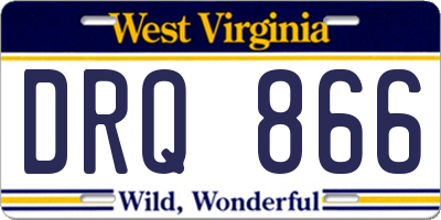 WV license plate DRQ866