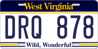 WV license plate DRQ878