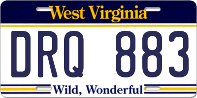 WV license plate DRQ883