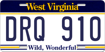 WV license plate DRQ910
