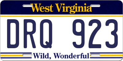WV license plate DRQ923