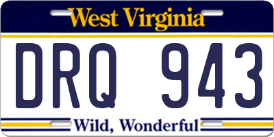 WV license plate DRQ943
