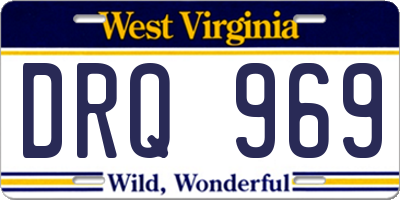 WV license plate DRQ969