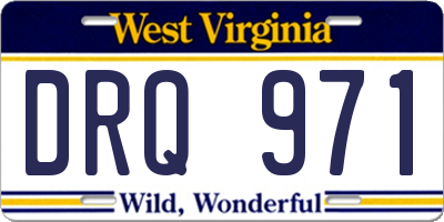 WV license plate DRQ971