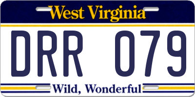 WV license plate DRR079