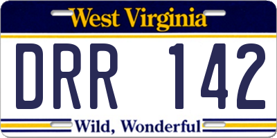 WV license plate DRR142