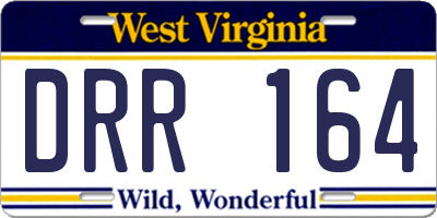 WV license plate DRR164