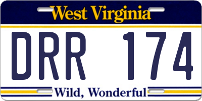 WV license plate DRR174