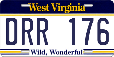 WV license plate DRR176