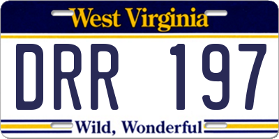 WV license plate DRR197
