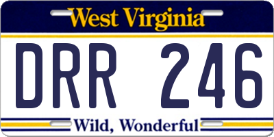 WV license plate DRR246