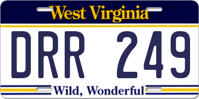 WV license plate DRR249