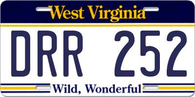 WV license plate DRR252