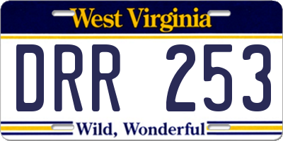WV license plate DRR253