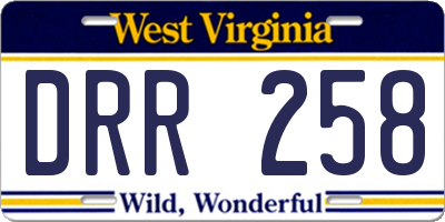 WV license plate DRR258