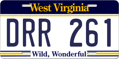 WV license plate DRR261