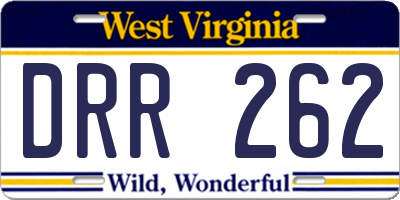 WV license plate DRR262