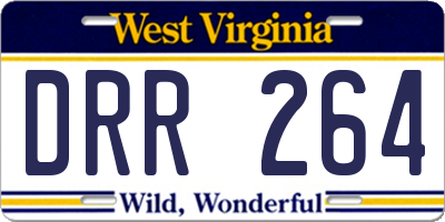WV license plate DRR264