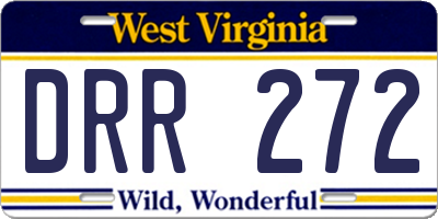 WV license plate DRR272