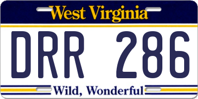 WV license plate DRR286