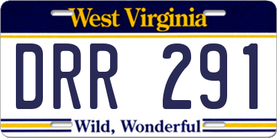 WV license plate DRR291
