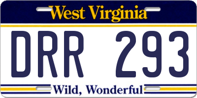 WV license plate DRR293