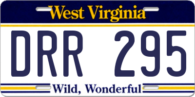 WV license plate DRR295