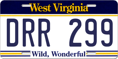 WV license plate DRR299