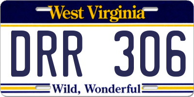 WV license plate DRR306