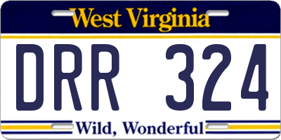 WV license plate DRR324