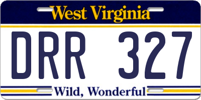 WV license plate DRR327