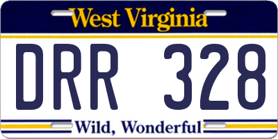 WV license plate DRR328