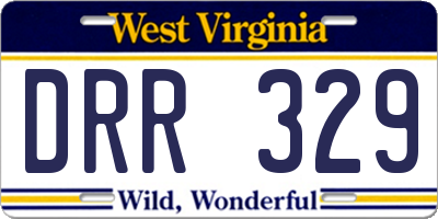 WV license plate DRR329