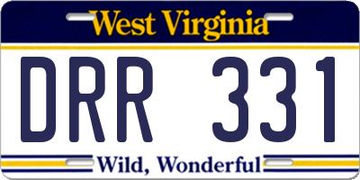 WV license plate DRR331