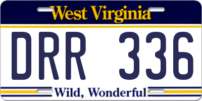 WV license plate DRR336