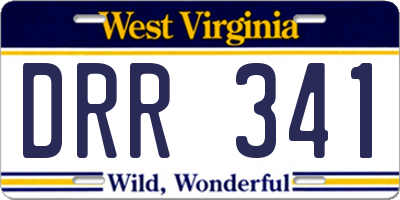 WV license plate DRR341