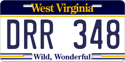 WV license plate DRR348