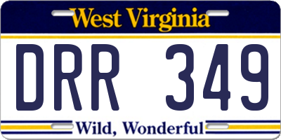 WV license plate DRR349