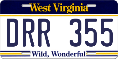 WV license plate DRR355