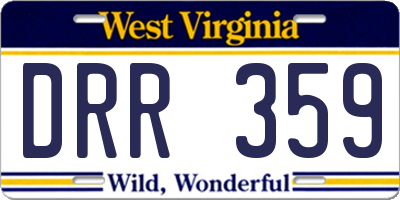 WV license plate DRR359