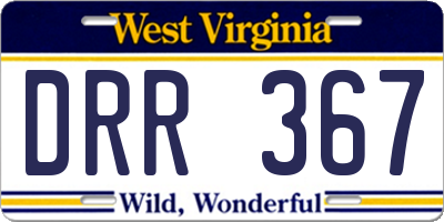 WV license plate DRR367