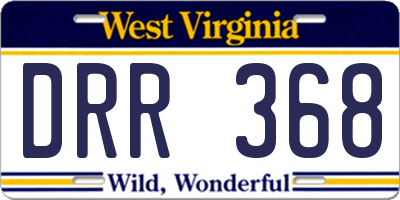 WV license plate DRR368