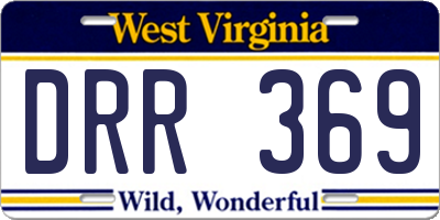 WV license plate DRR369