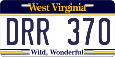 WV license plate DRR370