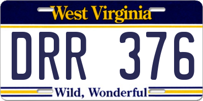 WV license plate DRR376