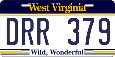 WV license plate DRR379